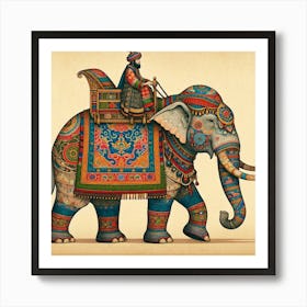 Elephant Arabesque Art Print