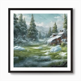 Winter Landscape Art Print