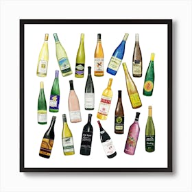 Wine Square Art Print