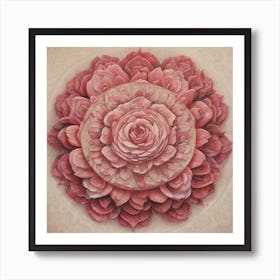 Mandala of Roses 1 Art Print