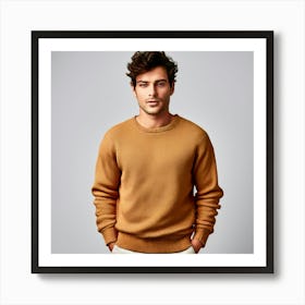 Mock Up Jumper Blank Plain Sweater Pullover Knit Cotton Wool Fleece Soft Comfy Cozy M (5) Art Print