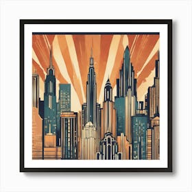 New York City Skyline 1 Art Print