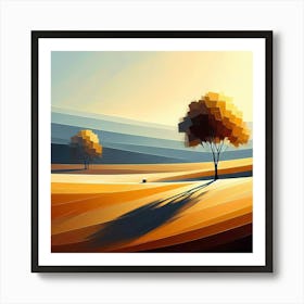 Abstract Landscape Canvas Art Art Print