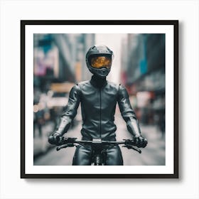 Man On A Bike Art Print