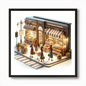 3d Model Of A Shop Art Print