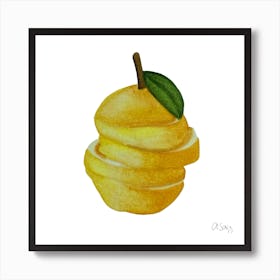 Yellow Lemon Art Print