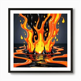 Fire And Water Art Print