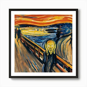 Screaming face Art Print