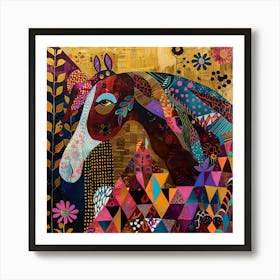 Patchwork Quilted Mule 1 Art Print