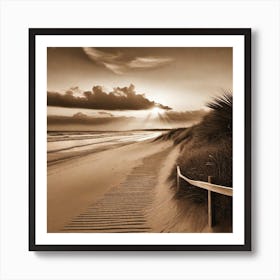 Sunset On The Beach 852 Art Print