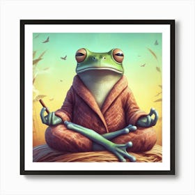 Frog Meditation 3 Art Print