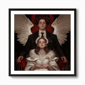 Demon And Angel 1 Art Print