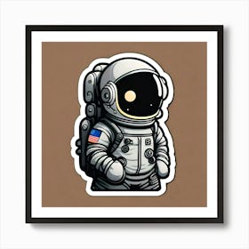 Astronaut Sticker Art Print