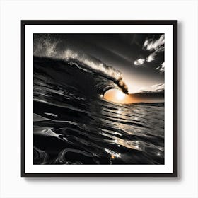 Sunset In The Ocean 25 Art Print