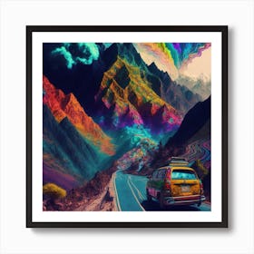 Psychedelic Landscape Art Print