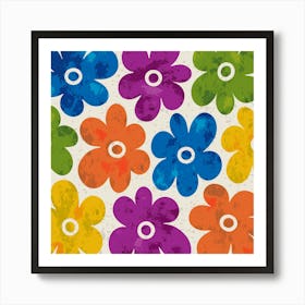 Colorful Floral Design Art Print