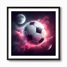 Soccer Ball In Space 1 Art Print