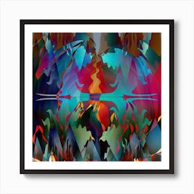 Abstract Painting Background Sci Fi Fantasy Colorful Art Print