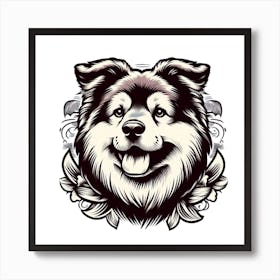 Husky Dog Art Print