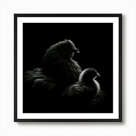 Mother And Chick Art Print