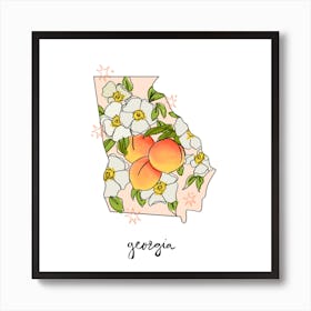 Georgia - Illustrated State Art Print