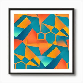 Abstract Geometric Pattern Art Print