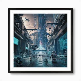 Futuristic City 17 Art Print