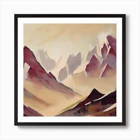 Firefly An Illustration Of A Beautiful Majestic Cinematic Tranquil Mountain Landscape In Neutral Col 2023 11 23t001703 Art Print