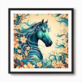 A curly wave of horse hair. 1 Art Print