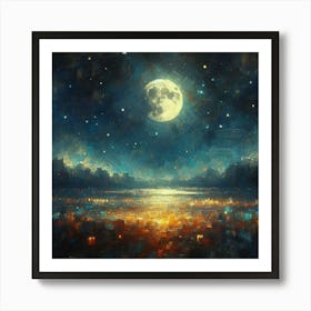 Moonlight Over The City Poster