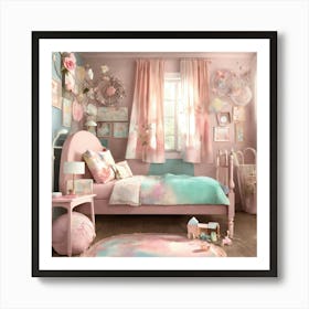 Shabby Chic Dreamy Mist Pastel Junk Journals Nurse (21) Art Print