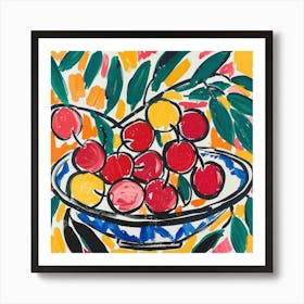 Cherries Matisse Style 9 Art Print