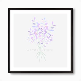 happiness - flower minimal art Art Print