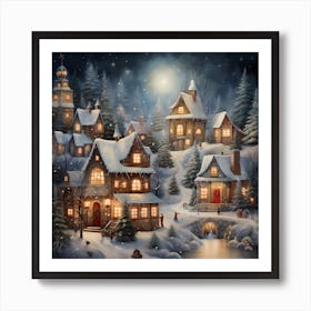 Glistening Christmas Dreams Art Print