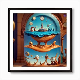 Clock In A Jar Art Print