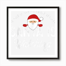 Be Nice To The 1st Grade Teacher Funny Christmas Teacher Art Print