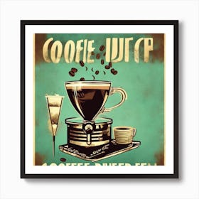 Coffee Diver Poster Print, Good Morning Coffee, Retro Diver Art, Kitchen Wall Art, Coffee Station Art, Art Deco Prints, Coffee Lover Gifts Art Print
