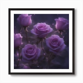 Purple Roses Art Print