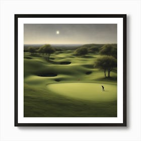 Golf Course At Dusk Art Print