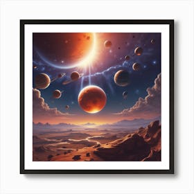 Planets In Space Art Print