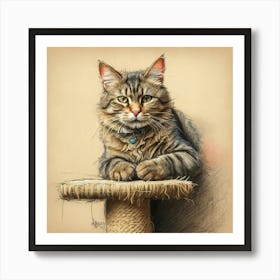 Tabby Cat 3 Art Print