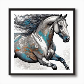 Horse Running 1 Art Print