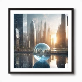 Futuristic Cityscape 96 Art Print