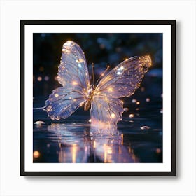 Glowing Butterfly Wall Print Art Print