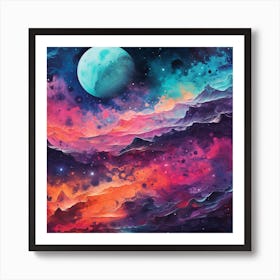 Abstract Space Painting Art Print