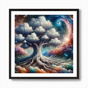 Cosmic Cloud Tree Art Print