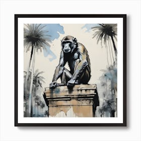 King of the jungle I - Chimpanzee Art Print