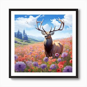 Deer In The Meadow 7 Art Print