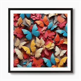 Butterfly Collage Art Print