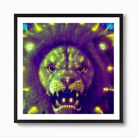 Lion Face Art Print